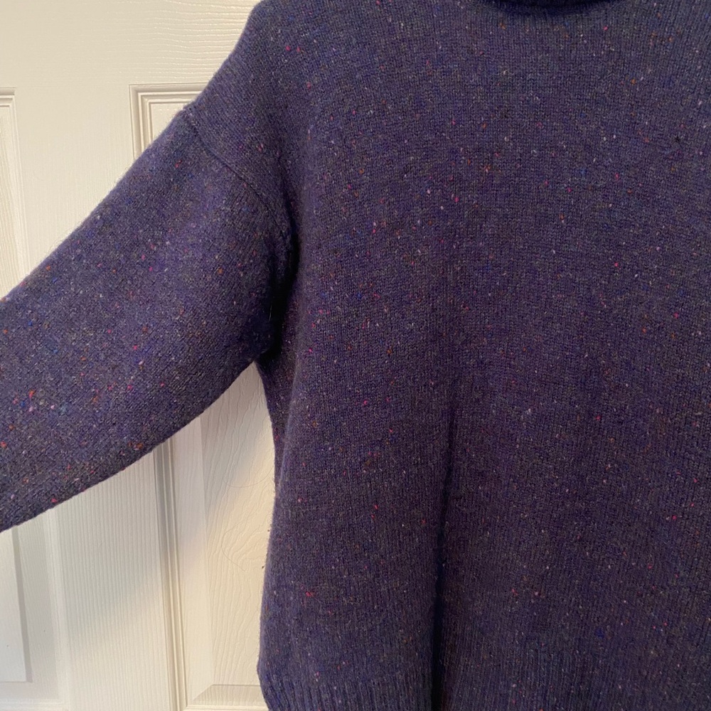 Express Tricot Women’s Deep Purple Turtleneck Wool Sweater Size M - Picture 4 of 5